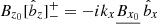 $ B_{z_0} [\hat{b}_z]^+_- = - i k_x \underline{ B_{x_0} }\,\hat{b}_x $