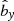 $ \hat{b}_{\mathit{y}} $