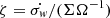 $ \zeta = \dot{\sigma_{\mathit{w}}}/(\Sigma \Omega^{-1}) $