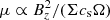 $ \mu \propto {B_z^2}/({\Sigma c_{\rm s} \Omega}) $