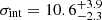 $ \sigma_{\mathrm{int}}=10.6^{+3.9}_{-2.3} $