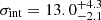 $ \sigma_{\mathrm{int}}=13.0^{+4.3}_{-2.1} $