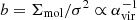 $ b=\Sigma_{\mathrm{mol}}/\sigma^2 \propto \alpha_{\mathrm{vir}}^{-1} $