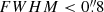 $ FWHM < 0{{\overset{\prime\prime}{.}}}8 $