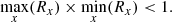 $$ \begin{aligned} \max _{x} (R_{x}) \times \min _{x} (R_{x}) < 1. \end{aligned} $$