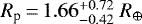 $R_{\textrm{p}} \,{=}\, 1.66^{&#x002B;0.72}_{-0.42}\;R_{\oplus}$