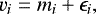\begin{equation*} v_i = m_i &#x002B; \epsilon_i, \end{equation*}