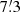 $ 7{{\overset{\prime}{.}}}3 $