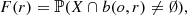 $$ \begin{aligned} F(r) = {\mathbb{P} }(X \cap b(o,r) \ne \emptyset ), \end{aligned} $$