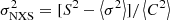 $ \sigma _{{\rm{NXS}}}^2 = [{S^2} - \left\langle {{\sigma ^2}} \right\rangle ]/\left\langle {{C^2}} \right\rangle $