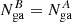 $ N_{\rm ga}^B=N_{\rm ga}^A $