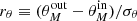 $ r_{\theta}\equiv(\theta_M^{\rm out}-\theta_M^{\rm in})/\sigma_{\theta} $