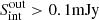 $ S_{\mathrm{int}}^{\mathrm{out}} > 0.1\mathrm{mJy} $