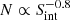 $ N\propto S_{\mathrm{int}}^{-0.8} $