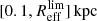 $ [0.1, R_{\mathrm{eff}}^{\mathrm{lim}}]\, \mathrm{kpc} $