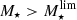 $ M_\star > M_\star^{\rm lim} $