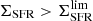 $ \Sigma_{\mathrm{SFR}} > \Sigma_{\mathrm{SFR}}^{\mathrm{lim}} $