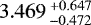 $ 3.469\,^{&#x002B;0.647}_{-0.472} $