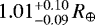 ${1.01}_{-0.09}^{&#x002B;0.10}\,R_{\oplus}$