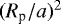 $(R_{\textrm{p}}/a)^2$