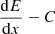 $ \frac{\mathrm{d}E}{\mathrm{d}x}-C $