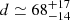 $ d \simeq 68^{+17}_{-14} $