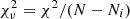 $ \chi_\nu^2 = \chi^2/(N-N_i) $