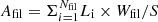 $ A_{{\rm fil}} = \Sigma_{i=1}^{N_{{\rm fil}}} L_{\rm i} \times W_{{\rm fil}}/S $