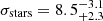 $ \sigma_\mathrm{{stars}}=8.5_{+2.3}^{-3.1} $