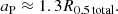 $$ \begin{aligned} a_{\rm {P}} \approx 1.3R_{\rm {0.5 \, total}}. \\ \end{aligned} $$