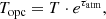 $$ \begin{aligned} T_{\mathrm{opc} }=T\cdot e^{\tau _\mathrm{atm} } ,\end{aligned} $$