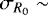 $\sigma_{R_0}\sim$