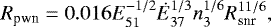 \begin{equation*} R_{\textrm{pwn}} = 0.016 E_{51}^{-1/2}\dot{E}_{37}^{1/3}n_3^{1/6}R_{\textrm{snr}}^{11/6},\end{equation*}