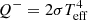 $ Q^-=2\sigma T_{{\rm eff}}^4 $