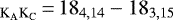 $_{\textrm{K}_{\textrm{A}}\textrm{K}_{\textrm{C}}}\,{=}\,18_{4,14}-18_{3,15}$
