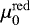 $\mu_0^{\mathrm{red}}$