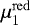 $\mu_1^{\mathrm{red}}$