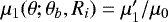 $\mu_1(\theta;\theta_b,R_i)=\mu&#x0027;_1/\mu_0$
