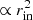 $ \propto r_{{\rm{in}}}^2 $