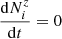 $ \frac{\mathrm{d}N^z_i} {\mathrm{d}t} = 0 $