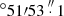 $ ^\circ 51\prime 53\mathop .\limits^{\prime \prime } 1 $