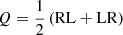 $$ \begin{aligned}&Q = \frac{1}{2} \left( \mathrm{RL} + \mathrm{LR} \right) \end{aligned} $$