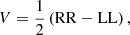 $$ \begin{aligned}&V = \frac{1}{2} \left( \mathrm{RR} - \mathrm{LL} \right) , \end{aligned} $$