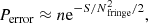 $$ \begin{aligned} P_\mathrm{error} \approx n \mathrm{e}^{ - {S/N}_\mathrm{fringe} ^2/2} , \end{aligned} $$