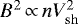 $B^2\,{\propto}\,n V_{\mathrm{sh}}^2$