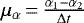 $\mu_{\alpha}\,{=}\,\frac{\alpha_1 - \alpha_2}{\Delta t}$