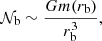 $$ \begin{aligned} \mathcal{N} _{\rm b}\sim \frac{G m(r_{\rm b})}{r_{\rm b}^3} , \end{aligned} $$