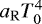 $a_{\mathrm{R}}T_{0}^{4}$