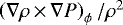 $\left(\nabla\rho\,{\times}\,\nabla P\right)_{\phi}/\rho^{2}$