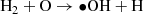 $$ \begin{aligned} \mathrm{H_2} + \mathrm{O} \rightarrow \bullet {\mathrm{OH}} + \mathrm{H} \end{aligned} $$
